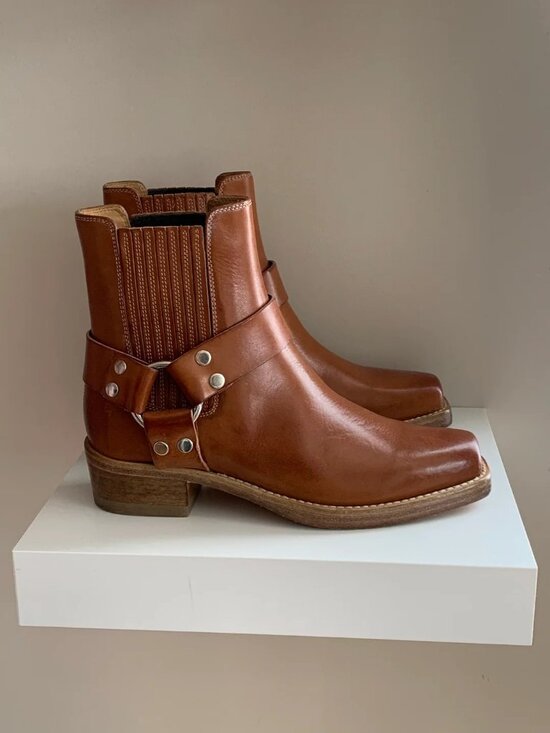 RE/DONE Shoes - RE/DONE Leather Cavalry Ankle Harness Boots Size 35 EUR - New In Box